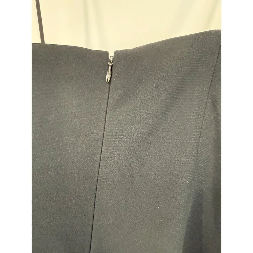 Dyamor Beaded‎ Black Midi Dress Y2K Luxe Minimalist Cocktail size 8